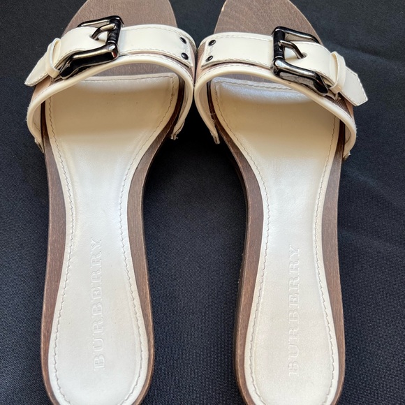 Burberry Wooden Slide Sandals - Picture 3 of 7